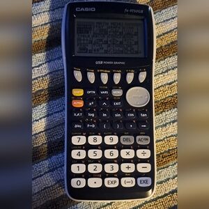 Casio fx-9750GII graphing calculator.